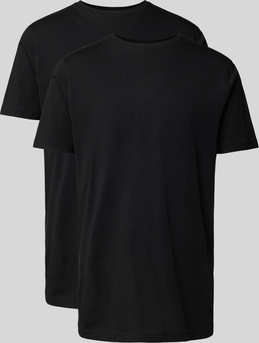 T-shirt Lerros z krótkim rękawem z bawełny w stylu casual