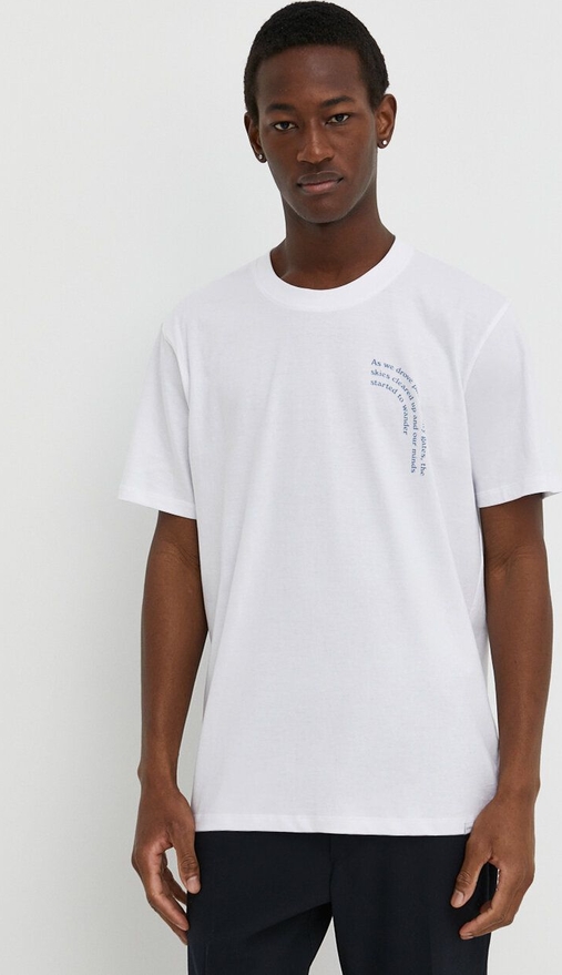 T-shirt Les Deux z nadrukiem z krótkim rękawem w stylu casual