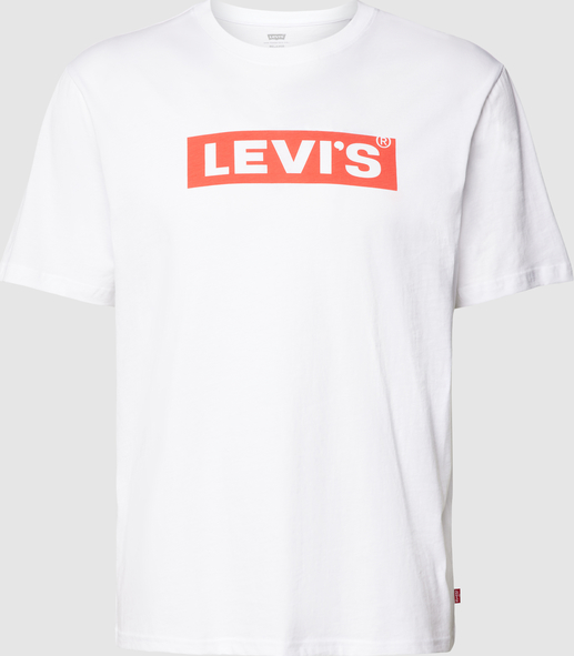 T-shirt Levis w młodzieżowym stylu z krótkim rękawem z nadrukiem