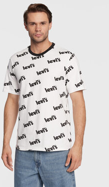 T-shirt Levis w młodzieżowym stylu z nadrukiem