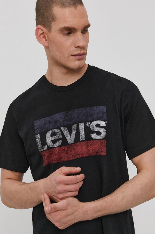 T-shirt Levis z dzianiny z krótkim rękawem