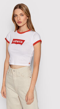 T-shirt Levis z okrągłym dekoltem w stylu casual z krótkim rękawem