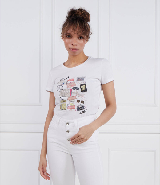T-shirt Liu-Jo w młodzieżowym stylu z bawełny