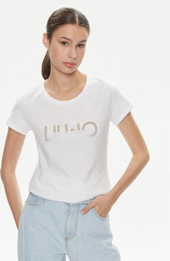 T-shirt Liu-Jo w młodzieżowym stylu z krótkim rękawem z okrągłym dekoltem