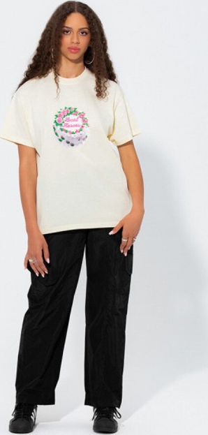 T-shirt LOCAL HEROES z okrągłym dekoltem z nadrukiem w młodzieżowym stylu