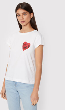 T-shirt Love Moschino z krótkim rękawem z okrągłym dekoltem