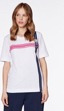 T-shirt Love Moschino z okrągłym dekoltem w młodzieżowym stylu