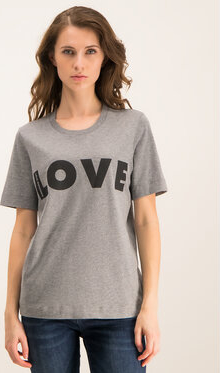 T-shirt Love Moschino z okrągłym dekoltem z krótkim rękawem