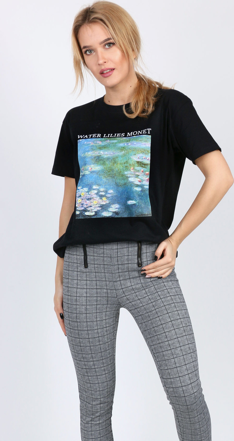 T-shirt Magia Zakupów w stylu casual z okrągłym dekoltem z krótkim rękawem