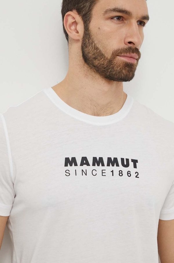 T-shirt Mammut w młodzieżowym stylu z krótkim rękawem z bawełny