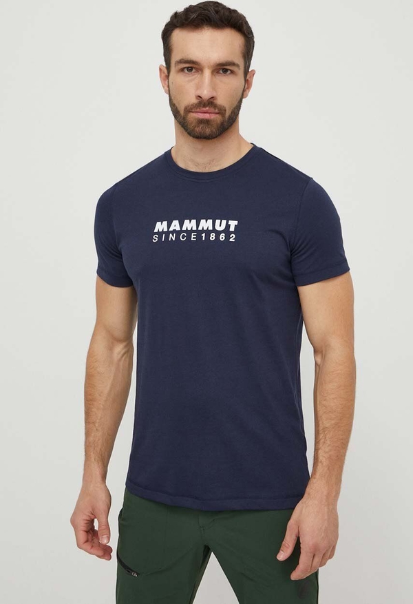 T-shirt Mammut z krótkim rękawem z bawełny w młodzieżowym stylu