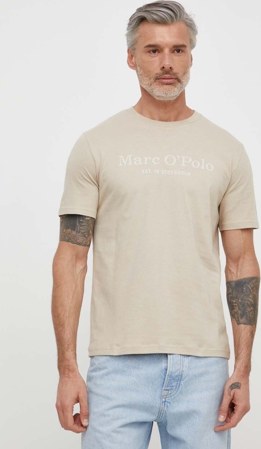 T-shirt Marc O'Polo w młodzieżowym stylu z krótkim rękawem z bawełny