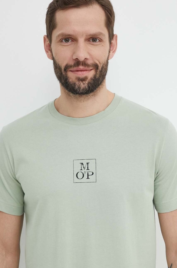 T-shirt Marc O'Polo z bawełny w młodzieżowym stylu z nadrukiem