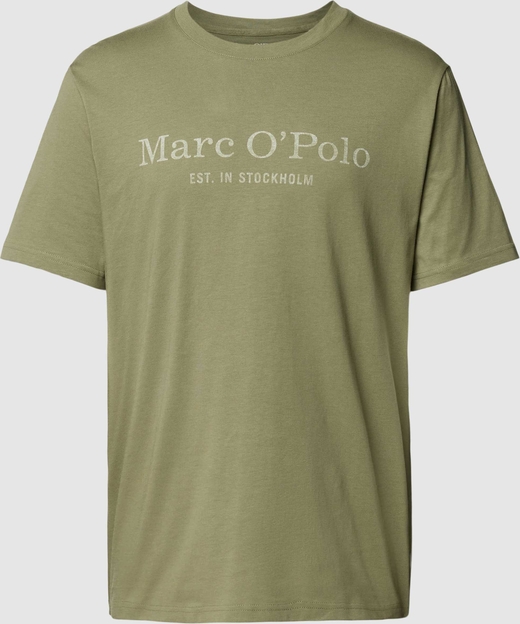 T-shirt Marc O'Polo z nadrukiem z bawełny z krótkim rękawem