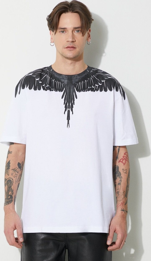 T-shirt Marcelo Burlon w młodzieżowym stylu z nadrukiem z bawełny