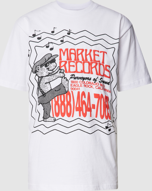 T-shirt Market z krótkim rękawem w młodzieżowym stylu