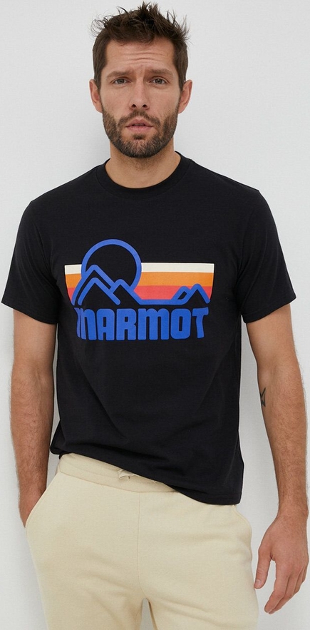 T-shirt Marmot z nadrukiem w sportowym stylu
