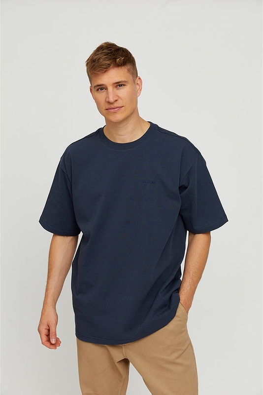 T-shirt Mazine w stylu casual z krótkim rękawem z bawełny