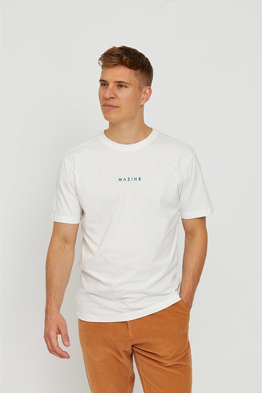 T-shirt Mazine z bawełny z krótkim rękawem w stylu casual