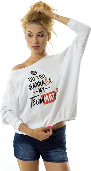 T-shirt Melanżowe Akcesoria Tekstylne z długim rękawem z bawełny