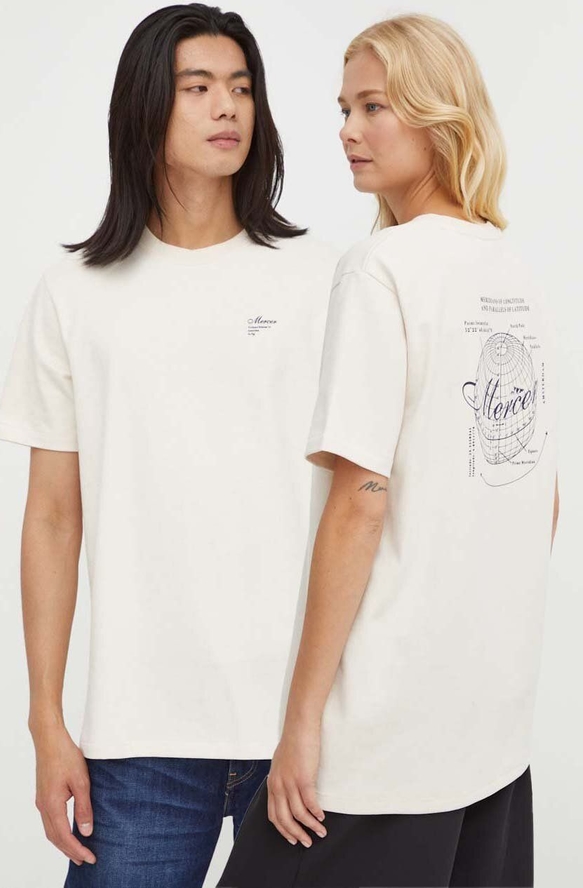 T-shirt Mercer Amsterdam z bawełny w młodzieżowym stylu z nadrukiem