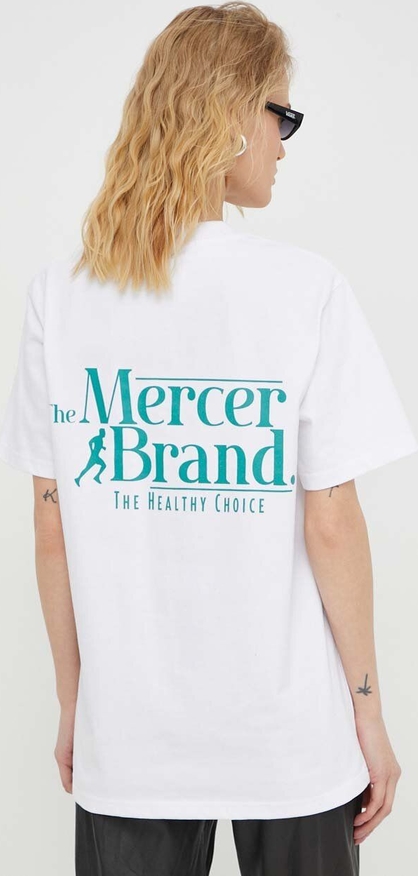 T-shirt Mercer Amsterdam z krótkim rękawem z nadrukiem z bawełny