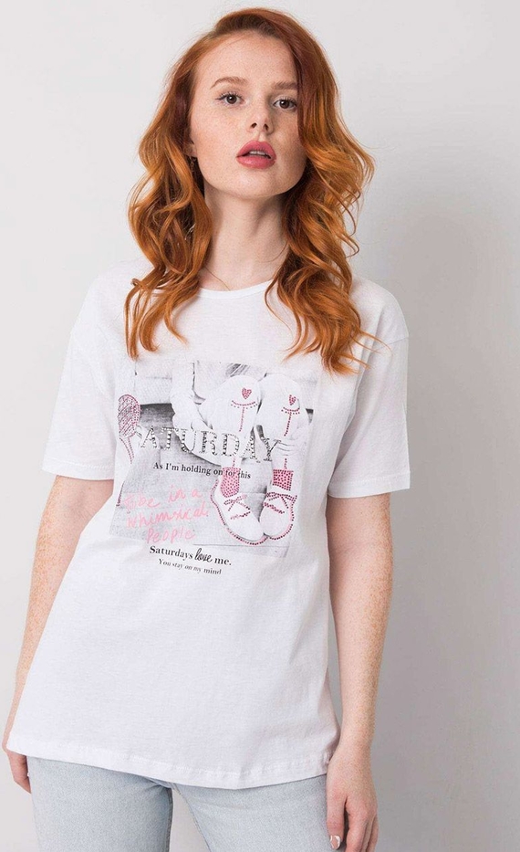 T-shirt MERRIBEL w młodzieżowym stylu z okrągłym dekoltem z krótkim rękawem