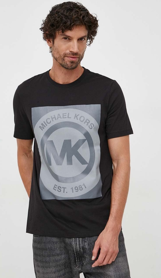 T-shirt Michael Kors z krótkim rękawem z nadrukiem w młodzieżowym stylu