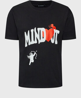 T-shirt Mindout z krótkim rękawem z okrągłym dekoltem w młodzieżowym stylu