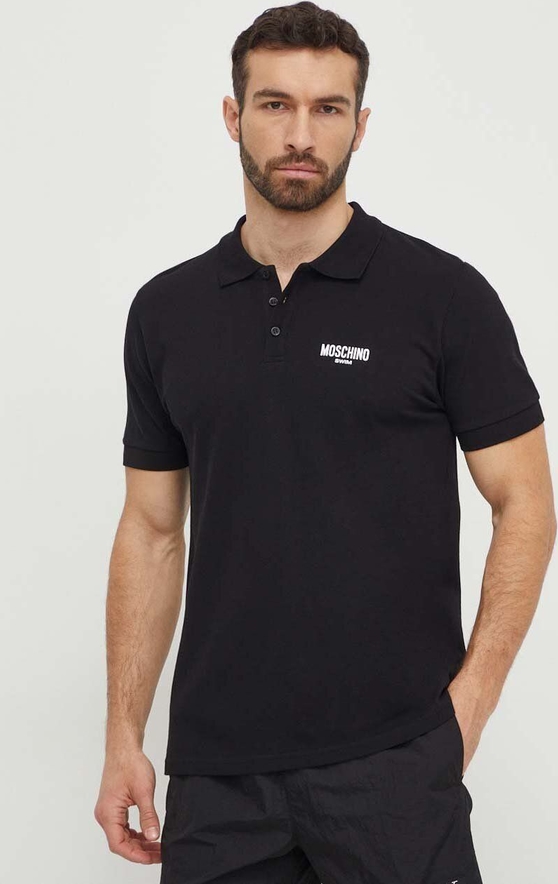 T-shirt Moschino w stylu casual z krótkim rękawem z bawełny
