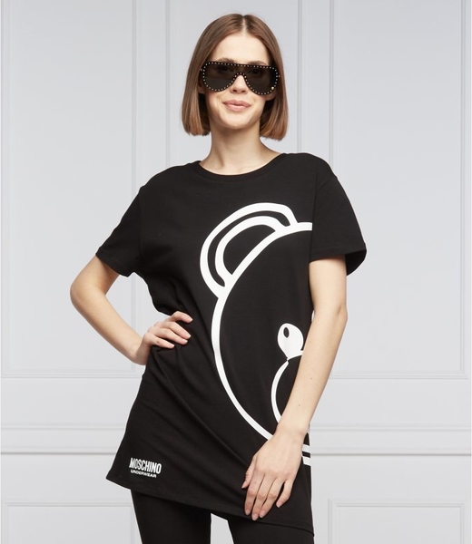 T-shirt Moschino z krótkim rękawem w młodzieżowym stylu