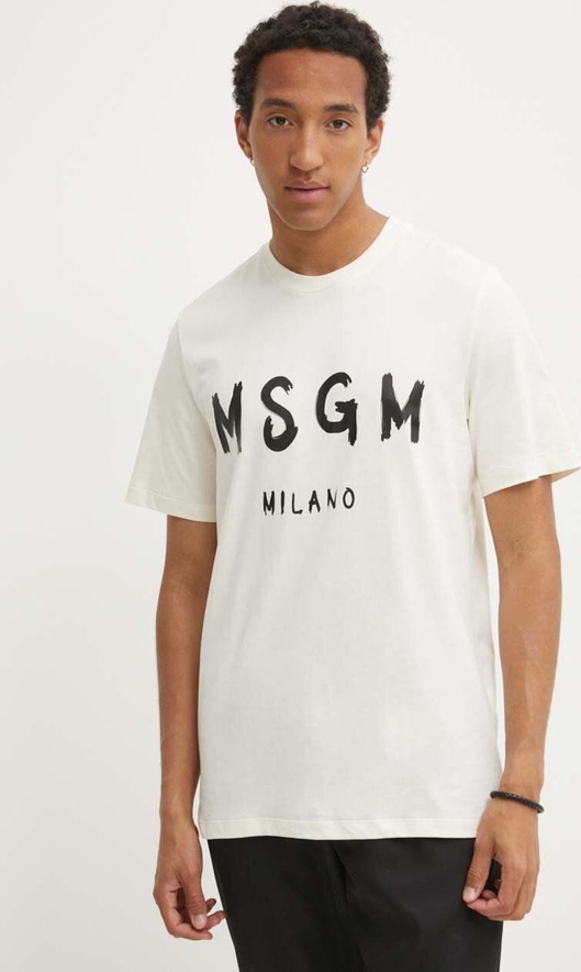 T-shirt MSGM w młodzieżowym stylu z krótkim rękawem z bawełny