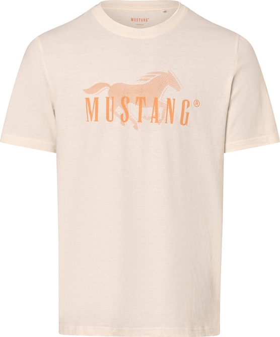 T-shirt Mustang z bawełny z nadrukiem