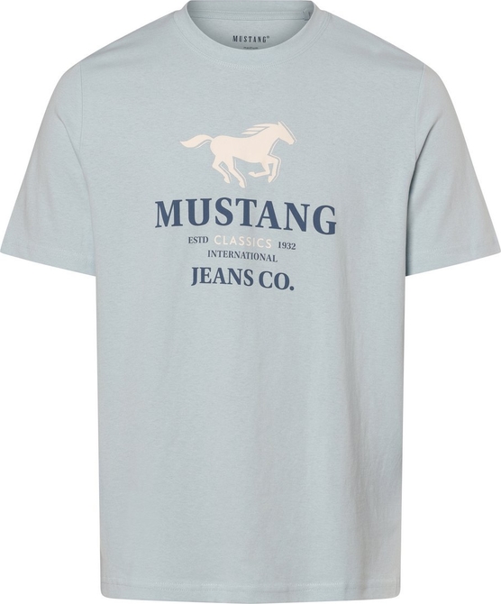 T-shirt Mustang z dżerseju w młodzieżowym stylu z krótkim rękawem
