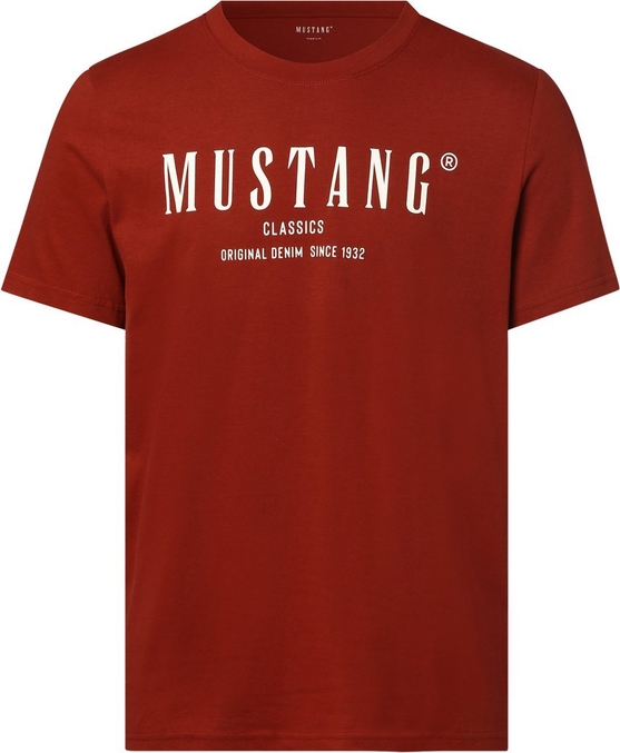 T-shirt Mustang z dżerseju w stylu klasycznym