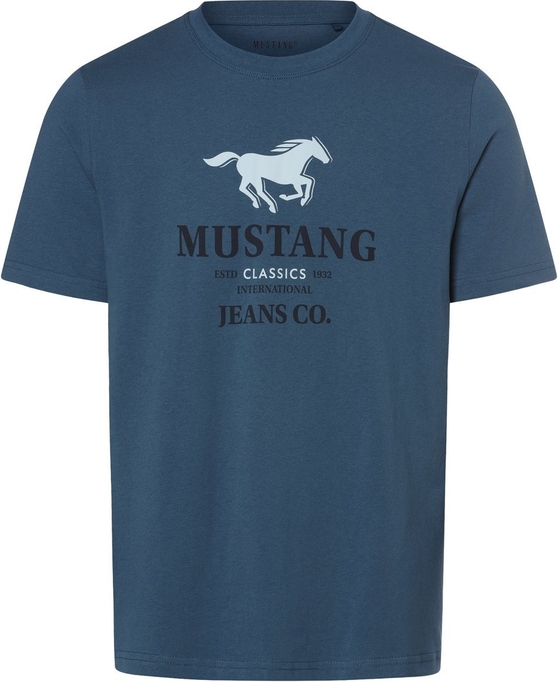 T-shirt Mustang z krótkim rękawem w młodzieżowym stylu z dżerseju