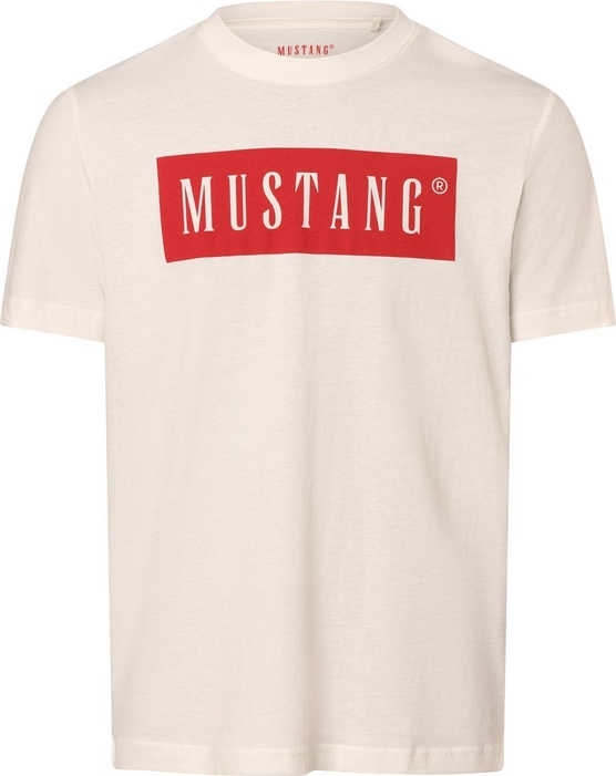 T-shirt Mustang z nadrukiem w młodzieżowym stylu