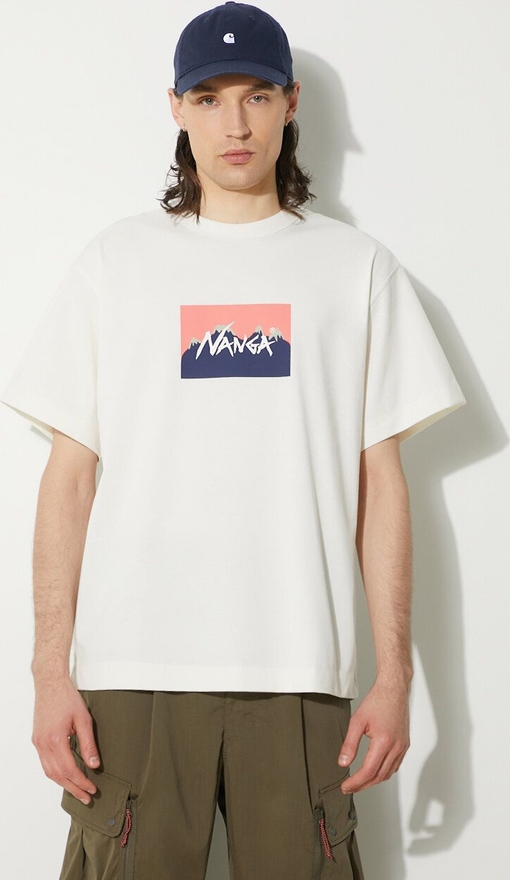 T-shirt Nanga z krótkim rękawem z nadrukiem