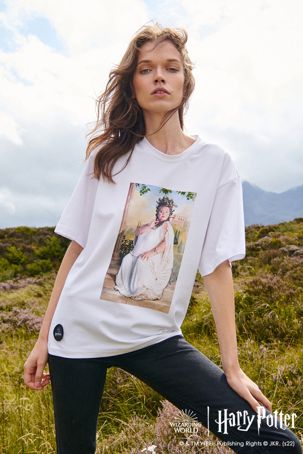 T-shirt Naoko z okrągłym dekoltem z nadrukiem