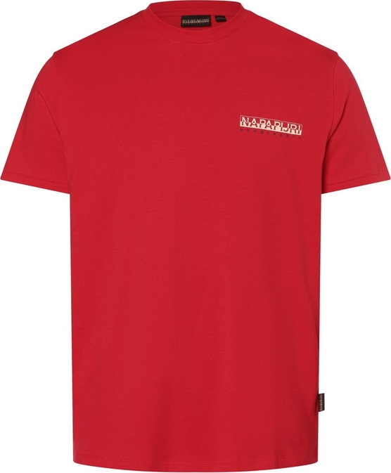 T-shirt Napapijri w sportowym stylu z bawełny z krótkim rękawem