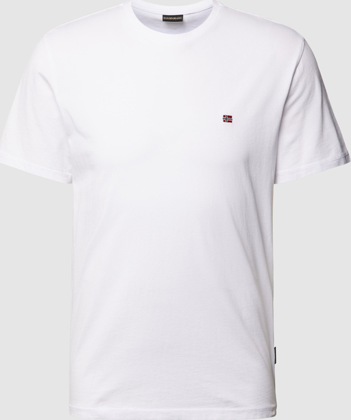 T-shirt Napapijri w stylu casual z bawełny z krótkim rękawem