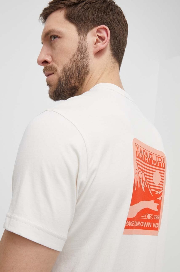 T-shirt Napapijri z bawełny w sportowym stylu