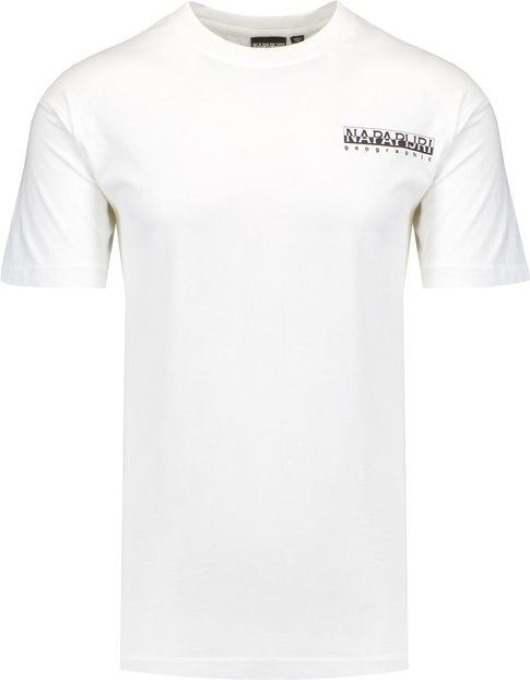T-shirt Napapijri z dzianiny w sportowym stylu z krótkim rękawem