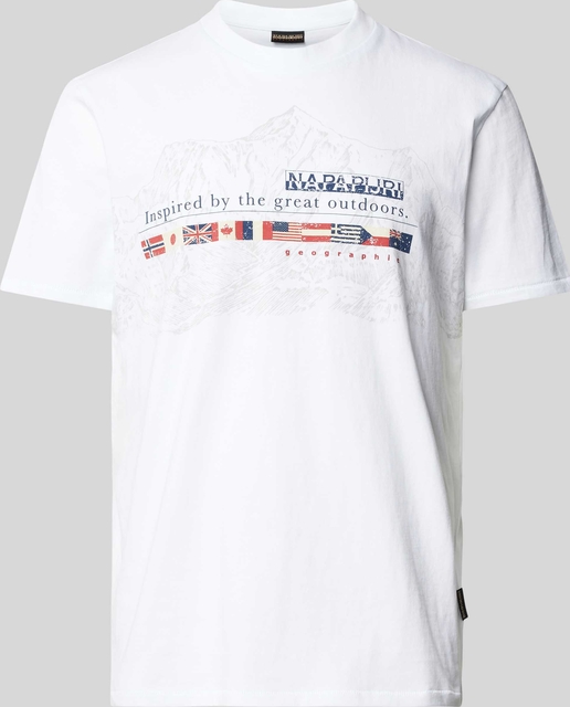 T-shirt Napapijri z krótkim rękawem w młodzieżowym stylu