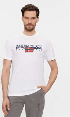 T-shirt Napapijri z krótkim rękawem w sportowym stylu