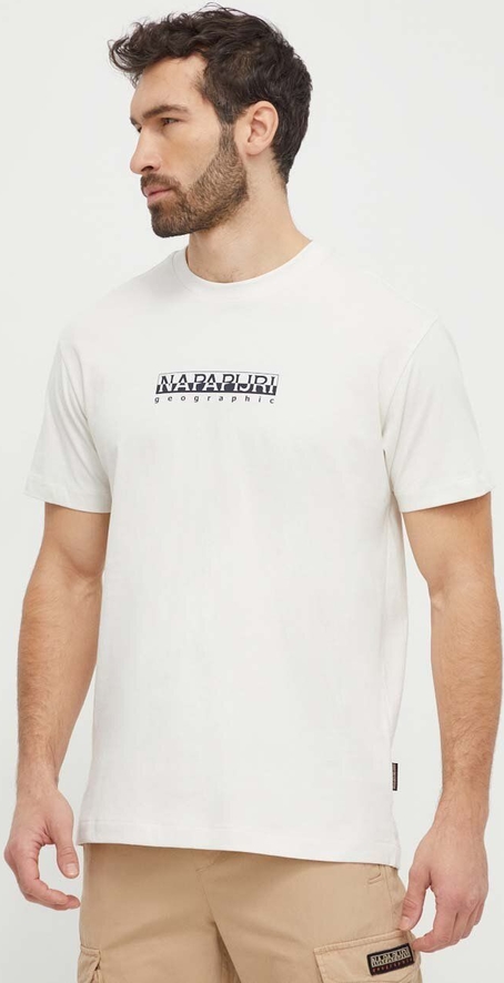 T-shirt Napapijri z krótkim rękawem z nadrukiem