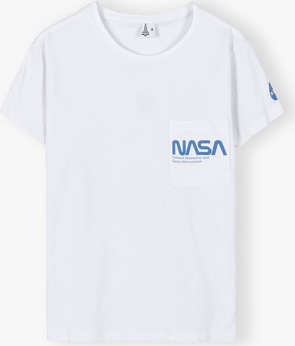 T-shirt Nasa w sportowym stylu z krótkim rękawem z bawełny