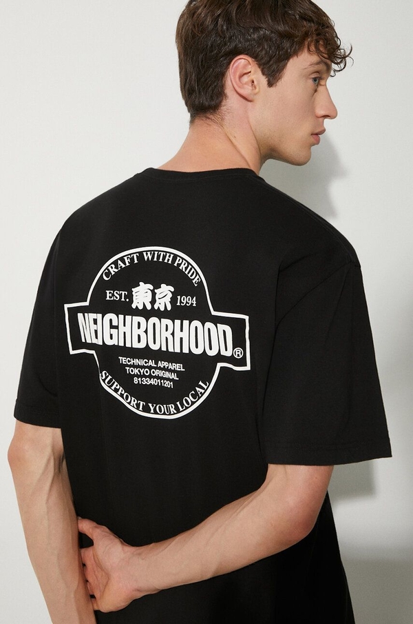 T-shirt Neighborhood z bawełny z nadrukiem