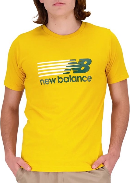 T-shirt New Balance w młodzieżowym stylu z krótkim rękawem