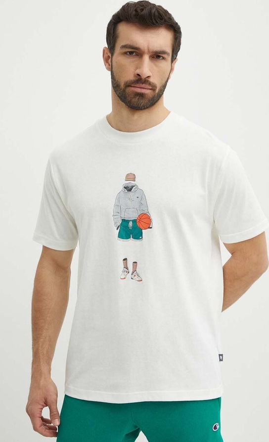 T-shirt New Balance w młodzieżowym stylu z nadrukiem